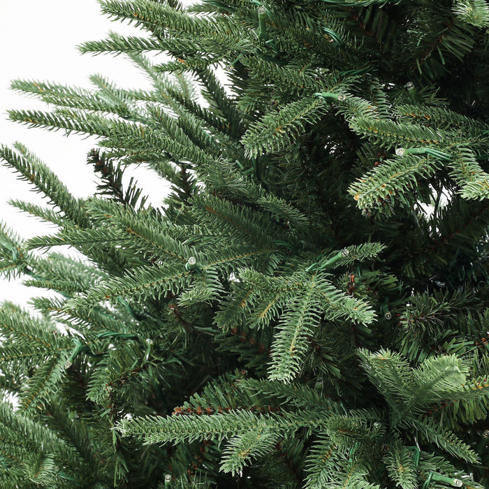 Homcom 6ft Artificial Christmas Tree With Led Lights, Hinged Xmas Tree