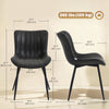 HOMCOM Dining Chairs Set of 2, Upholstered Kitchen Chairs with Backrest