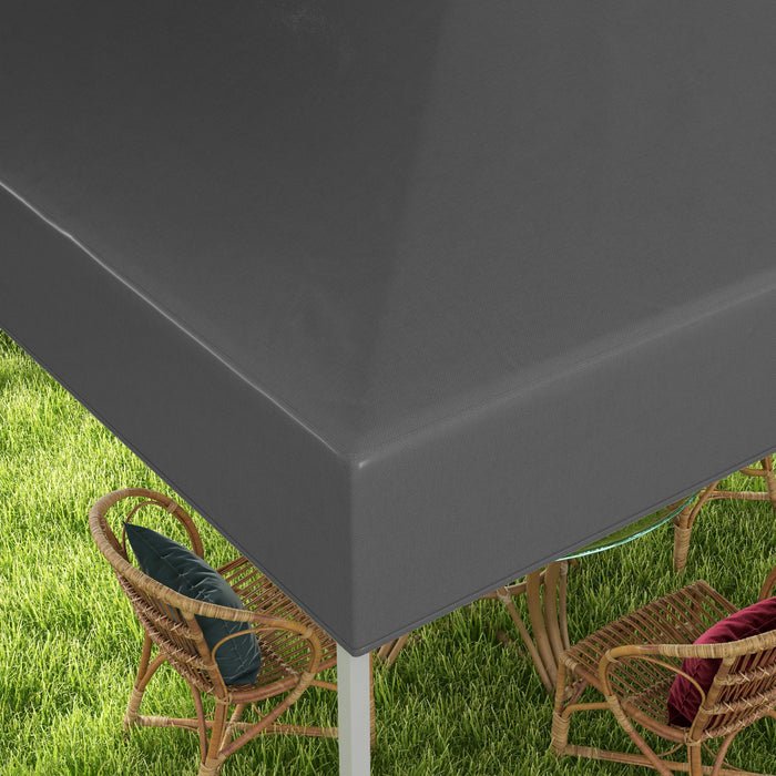 Outsunny 10' X 10' Pop Up Canopy Tent With Airy Top Vent And Bag, Grey