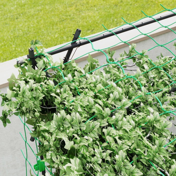 Outsunny Garden Arch Trellis, 7.3 FT Tall Cucumber Trellis, Black