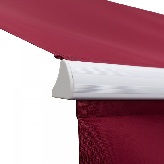Outsunny 12' X 8' Retractable Awning Patio Awnings Sun Shade Shelter Red