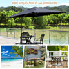 Costway 10x10 ft Patio Offset Cantilever Umbrella Aluminum 360° Rotation Tilt Navy