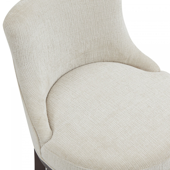 Lucia Modern Chenille Wood Counter Stool in Natural - Set of 3