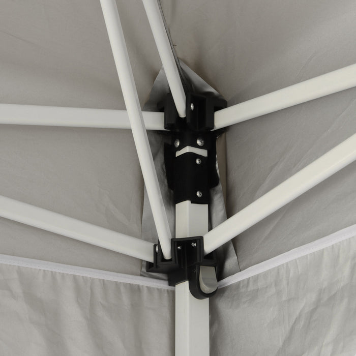 Outsunny 10' X 10' Pop Up Gazebo, Foldable Canopy Tent With Carrying Bag With Wheels, 4 Leg Weight Bags, Mesh Sidewalls And 3-level Adjustable Height For Outdoor Garden Patio Party, Grey
