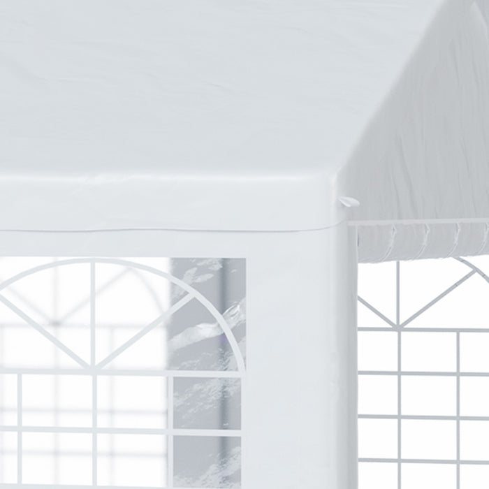 Outsunny 20' X 20' Heavy Duty Party Tent, Carport Garage Canopy, Patio Gazebo Canopy With Removable Sidewall, White