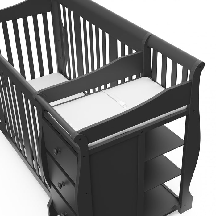 Storkcraft Portofino 4-in-1 Convertible Crib and Changer - Gray