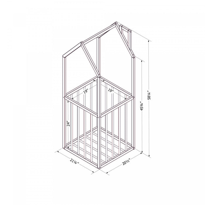 Ohana House-Shaped Toy Storage - White/Natural