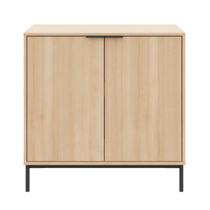 Nordika Slim 2-Door Storage Cabinet - Natural Blonde Oak