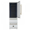 Forno Azienda 24" Dual Zone Wine Cooler, 15.8 Cu.Ft, 108 Bottles & 100 Cans, White - FWCDR6628-24WHT Refrigerator | Azienda cellier a vin 24 po a deux zones, 15,8 pi³, 108 bouteilles et 100 canettes, blanc – FWCDR6628-24WHT