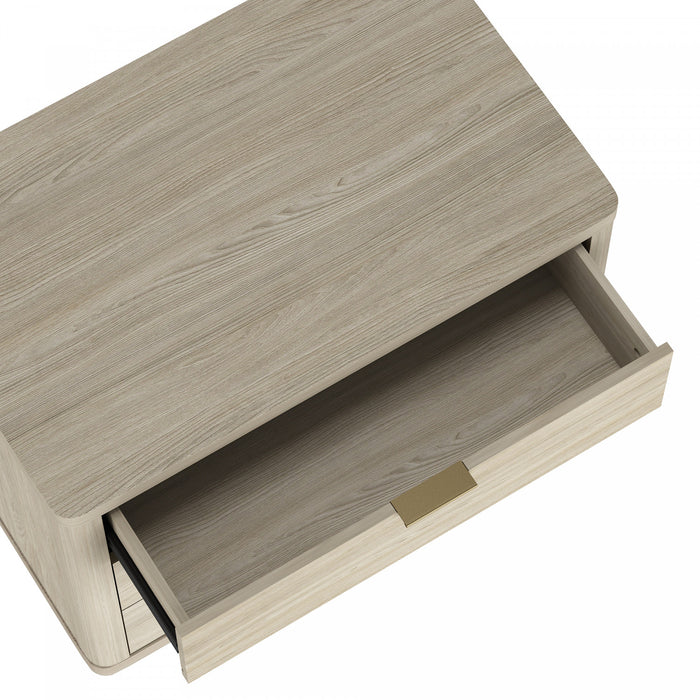 Evelyn Modern 32\" Nightstand in Natural (3-Drawer) - Set of 2