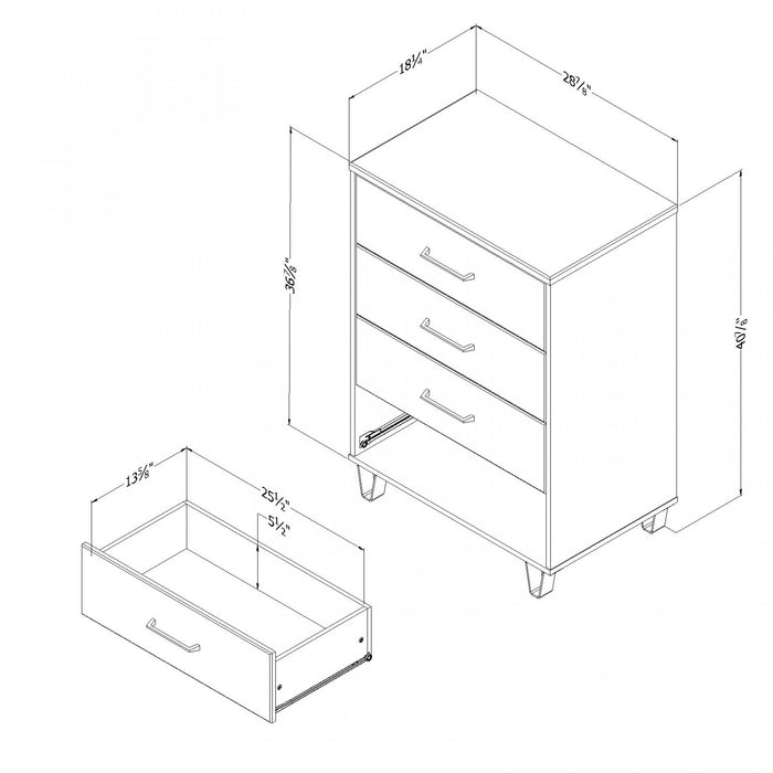 Arlen 4-drawer Chest - Weathered Oak 
