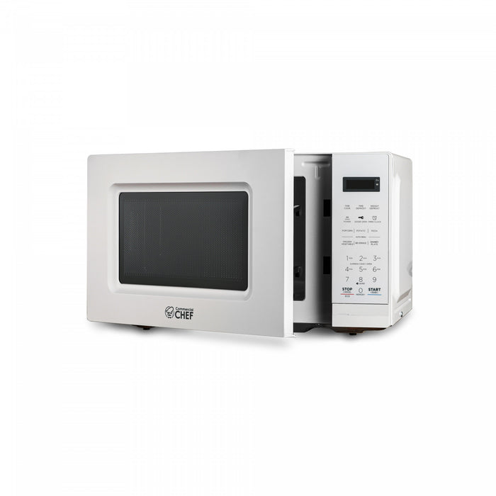 CHM Series Commercial Chef 0.7 Cu. Ft. Countertop Microwave Oven, CHM7MW, White Countertop Microwave Less 1cuft