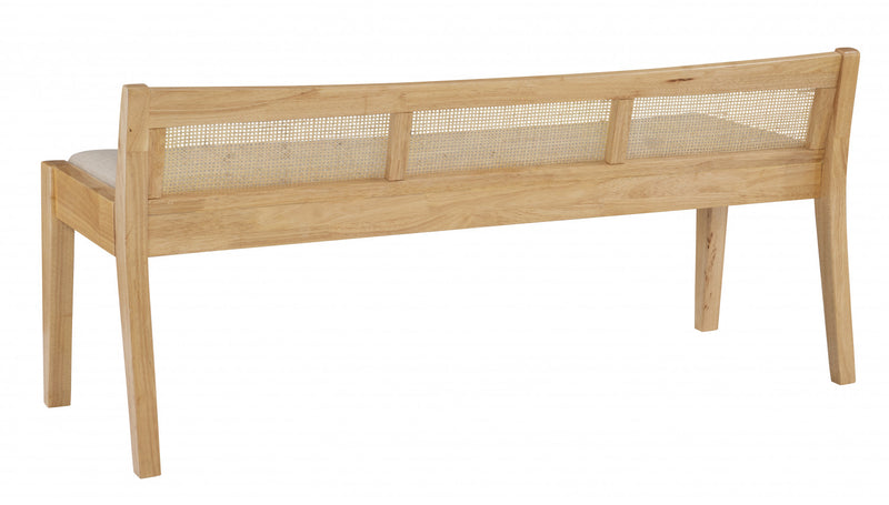 Bauer Fabric Cane Bench - Natural