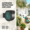 Outsunny Retractable Garden Hose Reel, 1/2 in x 65ft Wall Mounted Water Hose Reel with 7- Function Sprayer Nozzle, Auto Rewind, Any Length Lock, 180° Swivel Bracket, Blue
