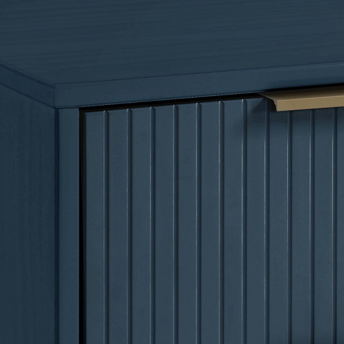 Granville Modern 18\" Nightstand in Midnight Blue (2-Drawer) - Set of 2