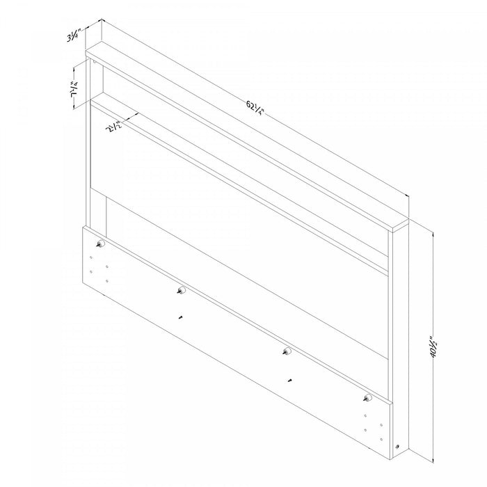 Musano Headboard with Shelf - Nordik Oak