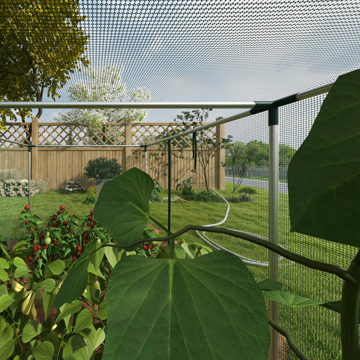 Outsunny 8' X 4' Plant Protection Tent Crop Cage With Door, Green