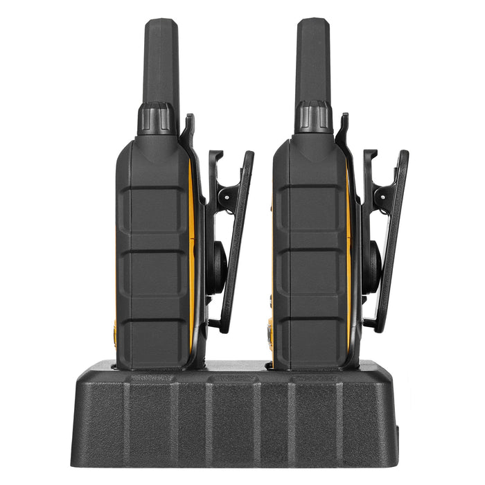 2 Dewalt Dxfrs300 Walkie Talkies - 1 Watt, Heavy Duty, 22 Channel Long Range Two Way Radios