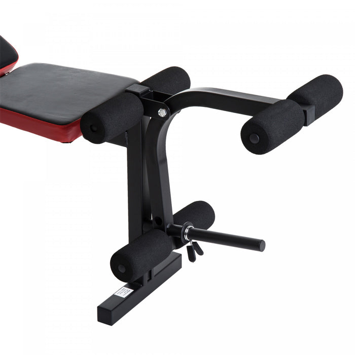 Soozier Adjustable Weight Bench With Leg Developer Barbell Rack For Weight Lifting And Strength Training Multifunctional Bench Press Workout Station For Home Gym