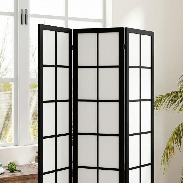 HOMCOM 3 Panel Room Divider, 5.6 ft Folding Privacy Screen, Black