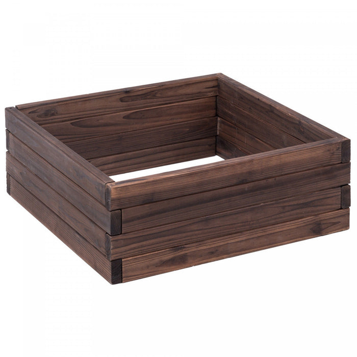 Costway Square Raised Garden Bed Flower Vegetables Seeds Planter Kit Elevated Box
