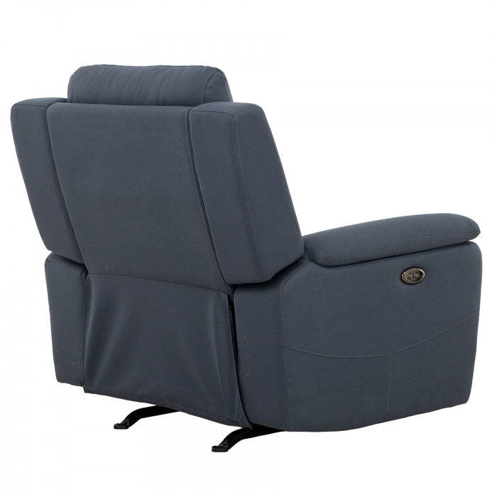 Sutton 42 in. Upholstered Power Rocker Recliner - Blue