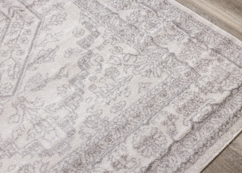 Fallon White Grey Elegant Faded Traditional Rug, 5'3\" x 7'7\" Indoor Area Rug