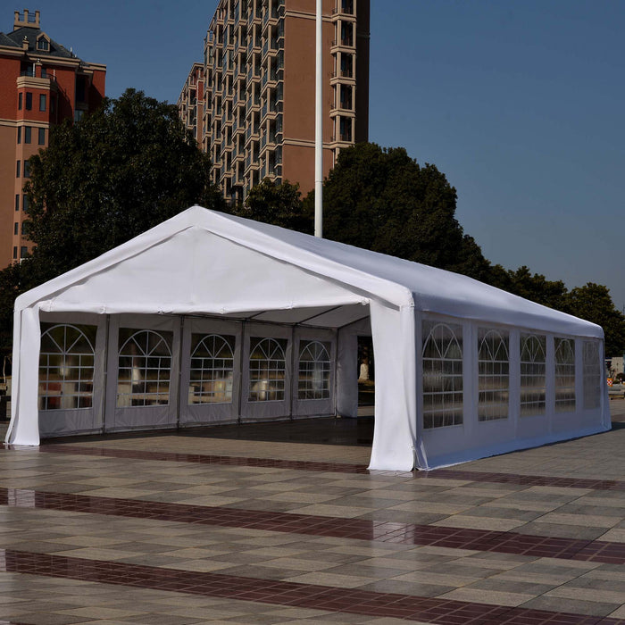 Outsunny 20'x33' Large Party Tent & Carport With Removable Sidewalls And Windows, Portable Garage Canopy Tent, Sun Shade Shelter, For Parties, Wedding, Outdoor Events