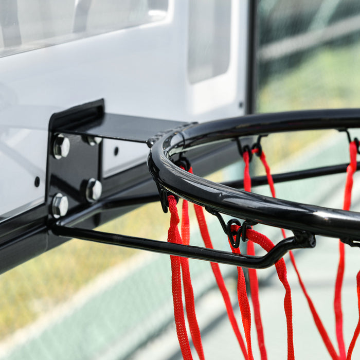 Soozier Pool Side Adjustable Basketball Hoop Backboard w/ Wheels