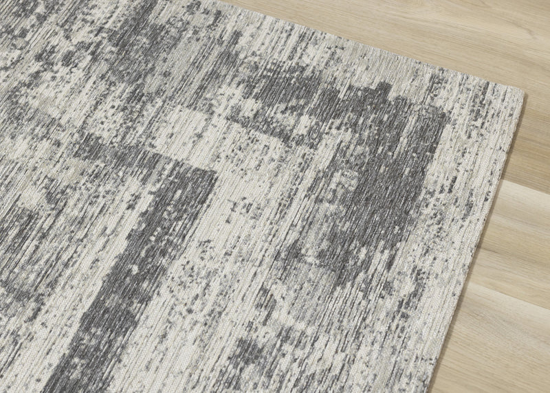 Kylie Grey Faded Borders Rug, 5'1\" x 7'7\" Indoor Area Rug