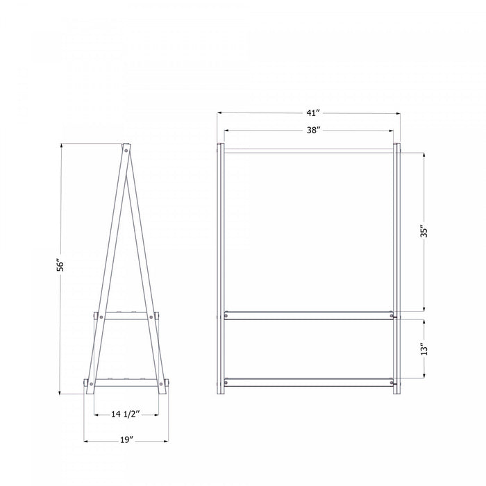 Sweedi Kids Wooden Clothes Rack - White
