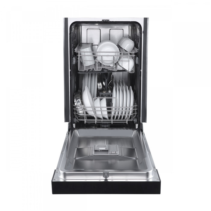 Forno Polo 18 in. Dishwasher in Black, Front Control, 8 Place Settings, 52 dBa - FDWBI8041-18BLK