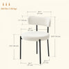 HOMCOM Dining Chairs Set of 4 Kitchen Chairs with Steel Legs, Beige