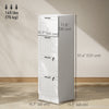 HOMCOM 4 Drawer File Cabinet with Lock Filing Cabinet for A4 Letter White