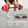 Soozier 88lbs 4-in-1 Weight Dumbbell Set, Barbell Kettlebell Push Up Stand