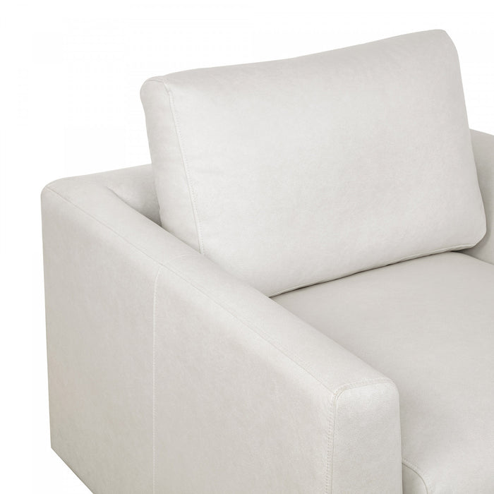 Cleo Contemporary Upholstered Accent Chair in Cream