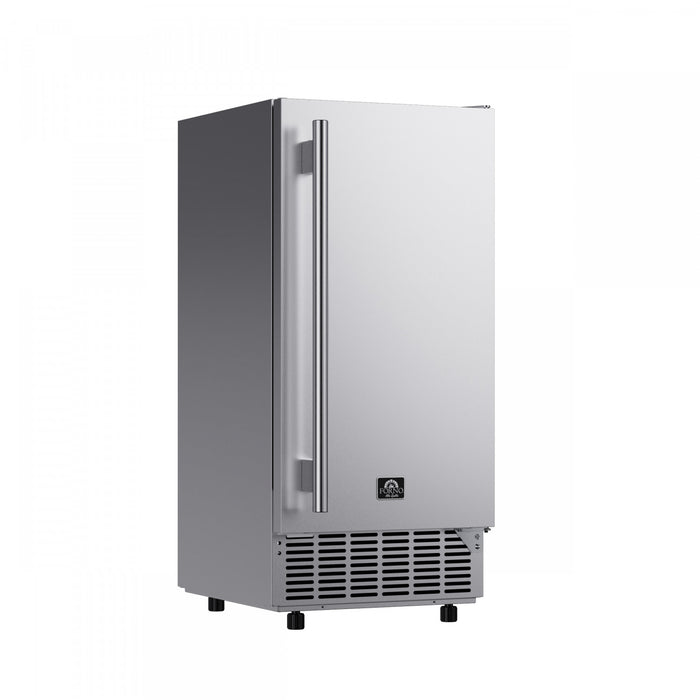 Forno Cristallo 15 Inch Freestanding/Undercounter Ice maker, 79.4 lbs, Stainless Steel- FIMBI7313-15S Ice Maker