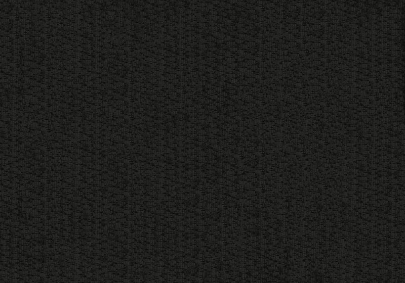 Upholstered Sofa Sectional, 86\" Wide, Black Fabric, Black Metal Legs Sectional