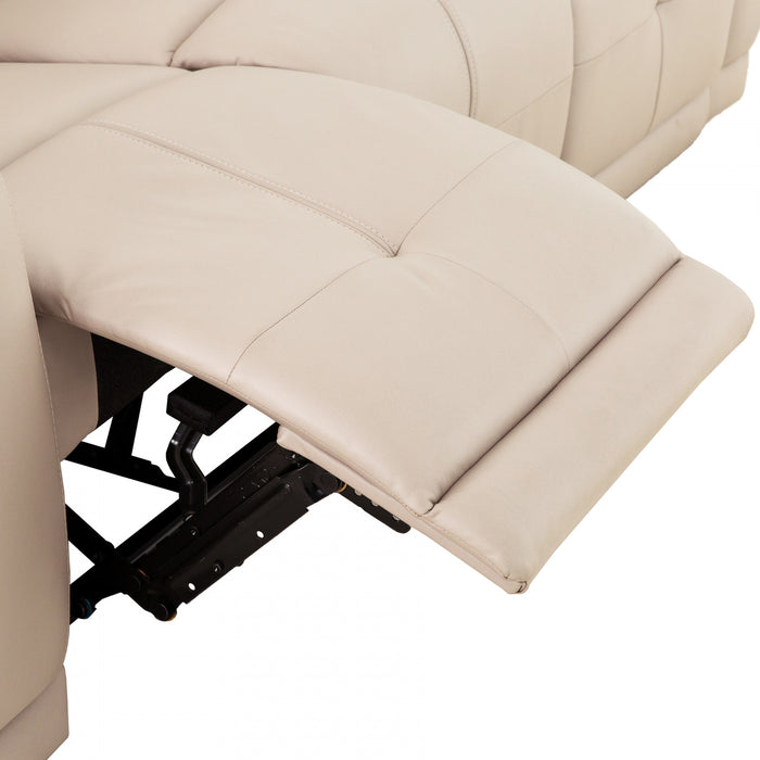 Hollis 78 in. Upholstered Reclining Condo Sofa - Taupe