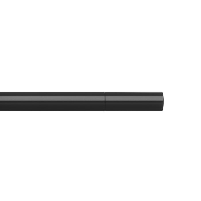 Umbra Zen Matte Black Expandable 1\" Curtain Rod - 64\"-128\" 