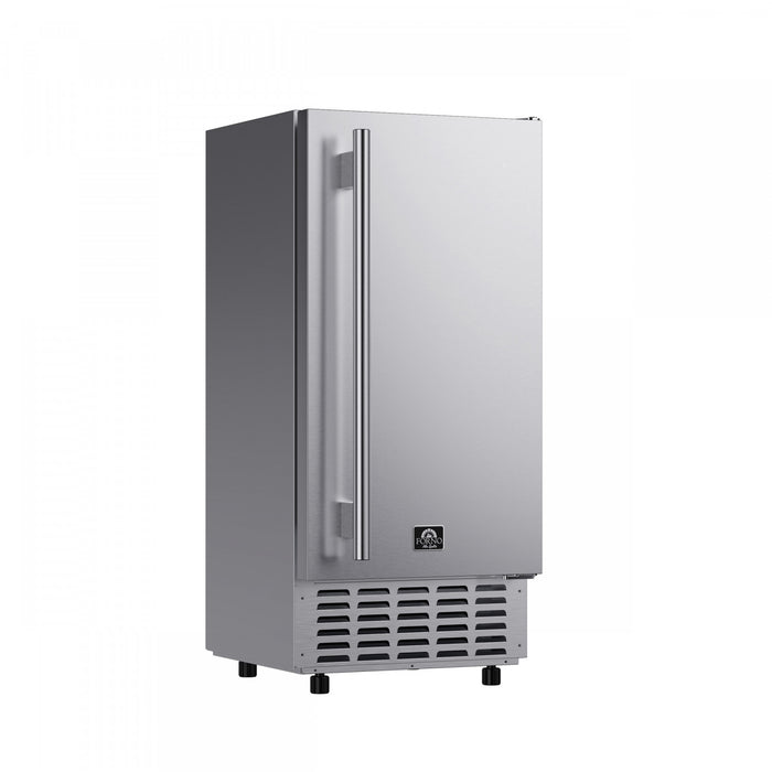 Forno Cristallo 15 Inch Freestanding/Undercounter Ice maker, 66.1 lbs, Stainless Steel - FIMBI7307-15S Ice Maker