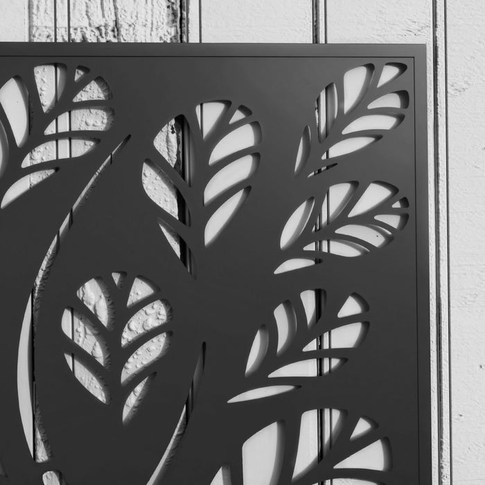 Outsunny Raised Garden Bed with Privacy Panel, Metal Planter Box