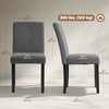 HOMCOM Corduroy Upholstered Dining Chairs Kitchen Chairs Set of 4 Dark Grey
