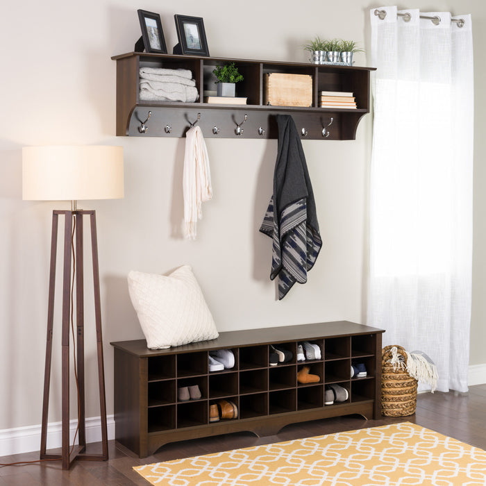 Hanging Entryway Shelf - Espresso