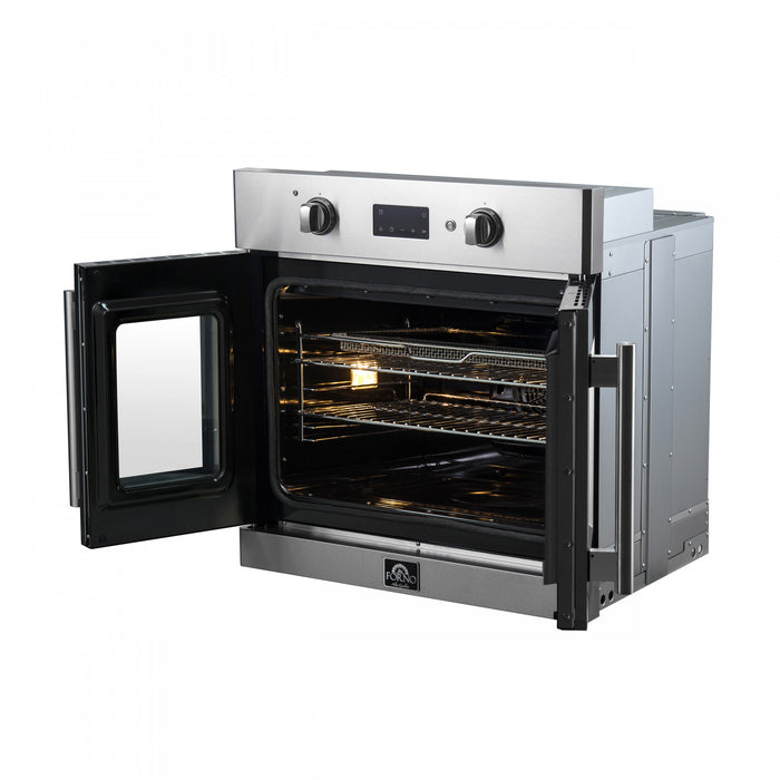 Forno Asti 30\" French Door Electric Wall Oven in Stainless Steel, 3.68 cu. ft. - FBOEL1333-30