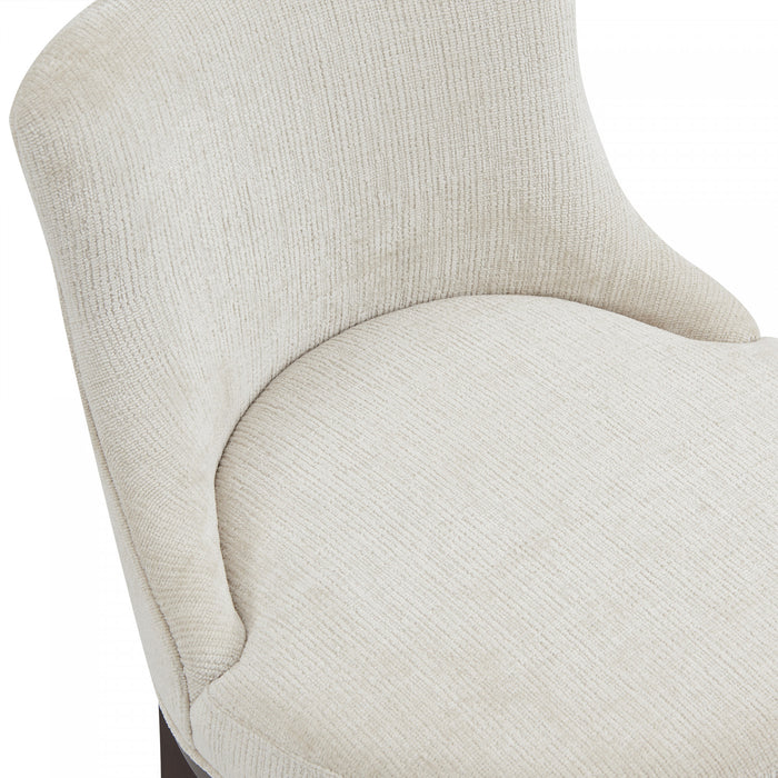 Lucia Modern Wood Upholstered Chenille Barstool in Natural Bar Stool