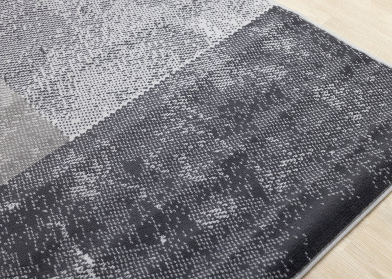 Florence Grey Faded Squares Rug, 5'3\" x 7'4\" Indoor Area Rug