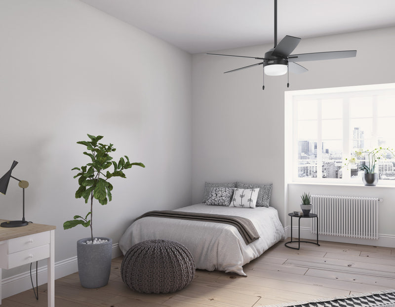 Anisten Ceiling Fan with Light Fixture - Black