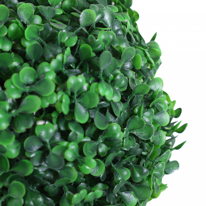 Outsunny Artificial Boxwood Topiary Tree Set of 2, Faux Boxwood Ball Tree
