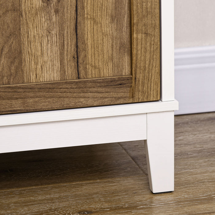 HOMCOM Storage Cabinet, Sideboard with Double Doors Dark Oak